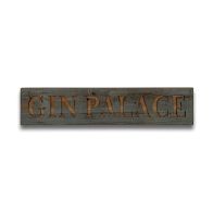 'Gin Palace' Wooden Message Plaque