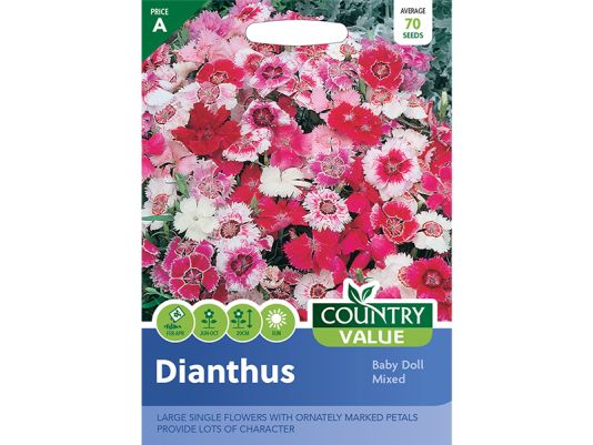 Dianthus 'Baby Doll Mixed' Seeds