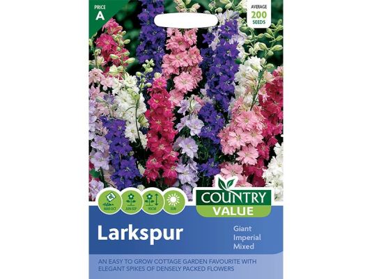 Larkspur 'Giant Imperial Mixed' Seeds