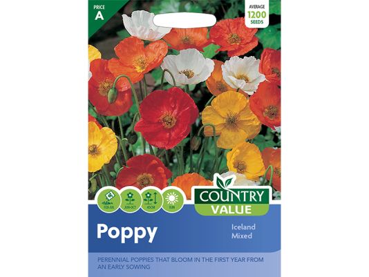 Poppy 'Iceland Mixed' Seeds