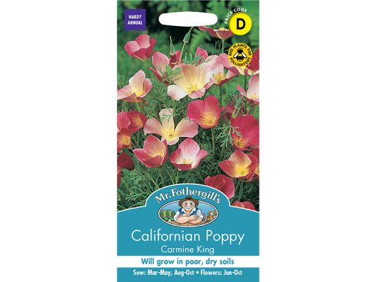 Eschscholzia Californian Poppy 'Carmine King' Seeds