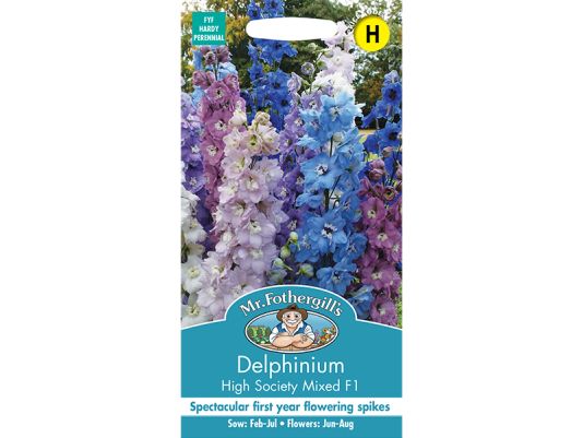 Delphinium 'High Society Mixed' F1 Seeds