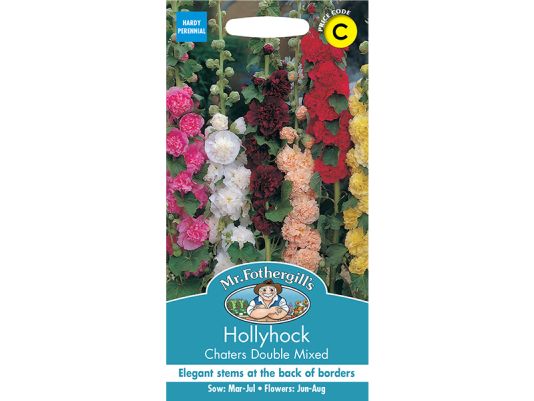Hollyhock 'Chaters Double Mixed' Seeds