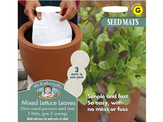 Lettuce 'Mixed Leaves' Seed Mat