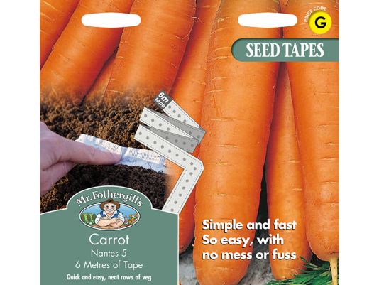 Carrot 'Nantes 5' Seed Tape