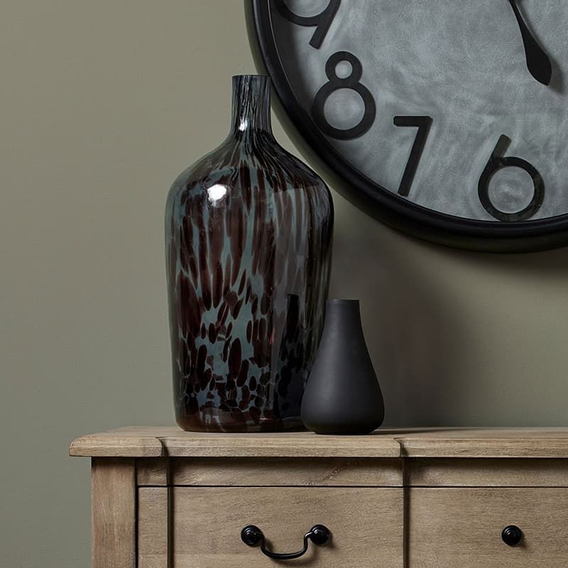 Black Dapple Bottle Vase