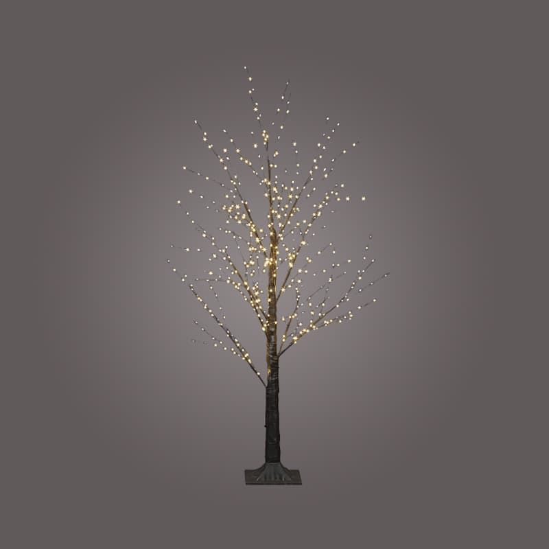 Black Micro Dot Tree with Warm White Twinkle LEDS 120CM