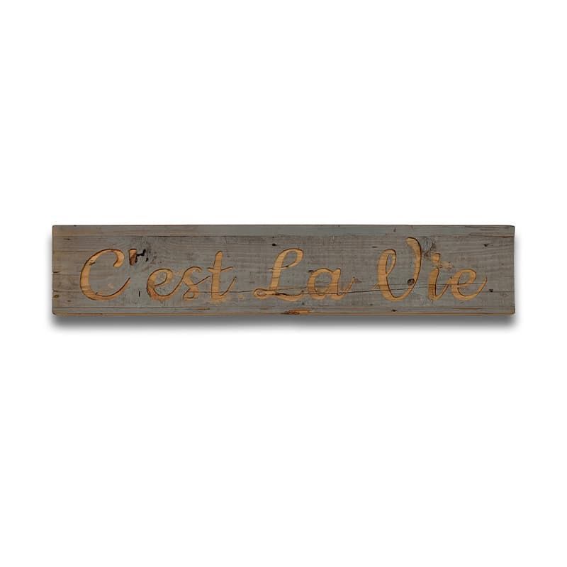'Cest La Vie' Wooden Message Plaque