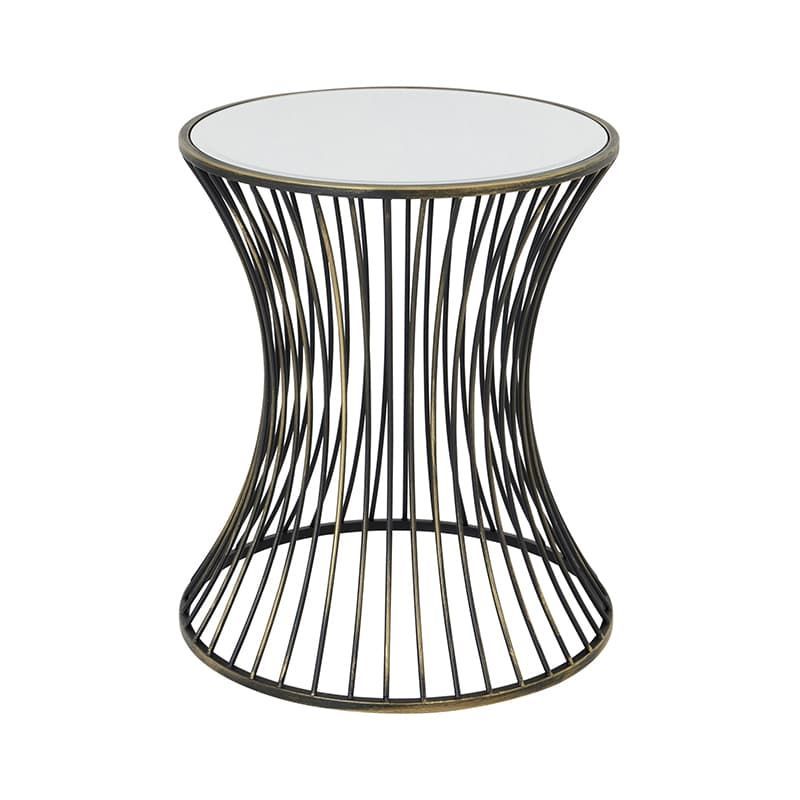 Concave Mirrored Side Table