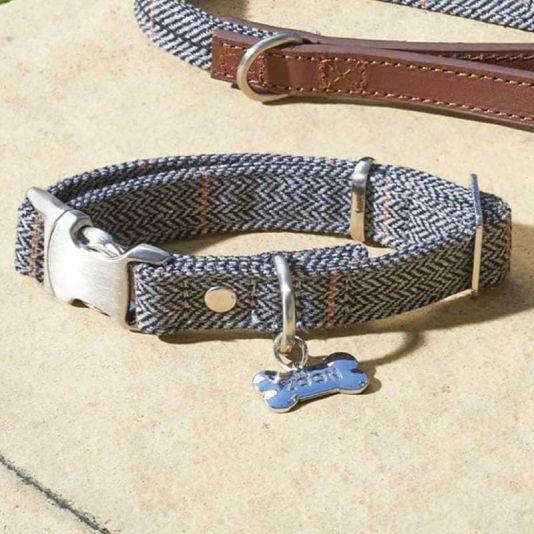 Country Dog Collar Slate - Extra Small