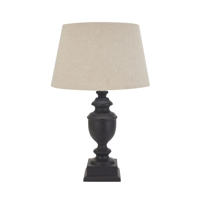Delaney Collection Grey Urn Lamp with Linen Shade