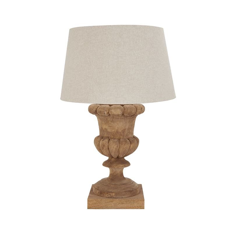 Delaney Natural Wash Fluted Lamp with Linen Shade