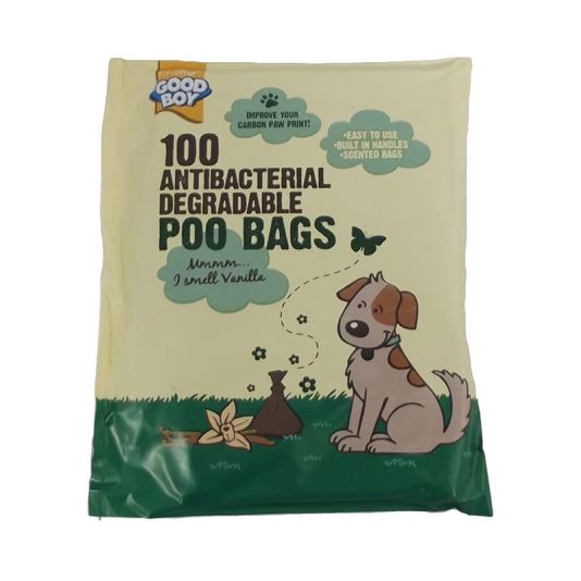 Dog Poo Antibacterial Degradable Bags 100 Pack