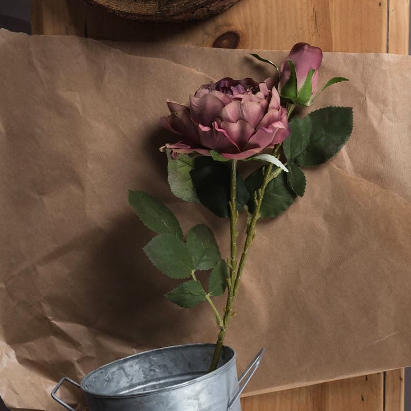 Peony Rose Spray in Dusty Pink
