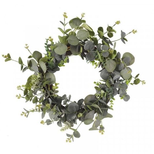 Eucalyptus Whirl Verde 40cm Artificial Wreath