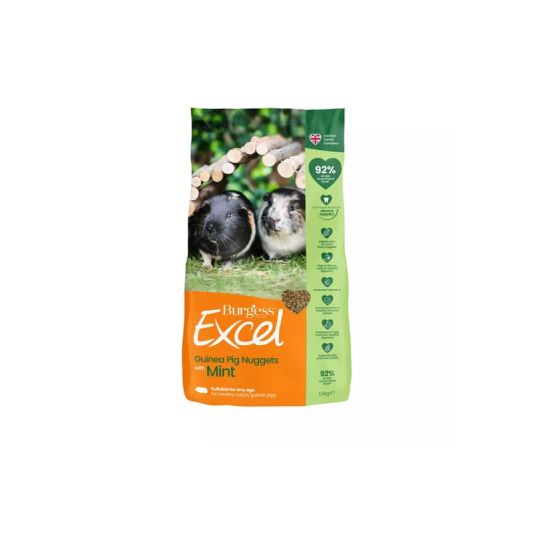 Excel Adult Guinea Pig Food Nuggets with Mint 1.5kg