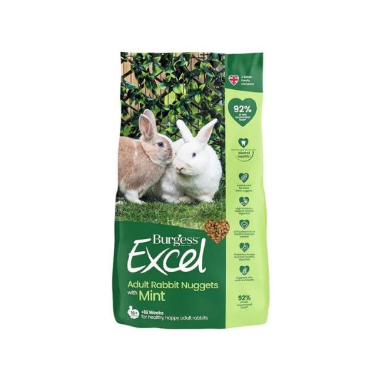 Excel Adult Rabbit Food Nuggets with Mint 10kg
