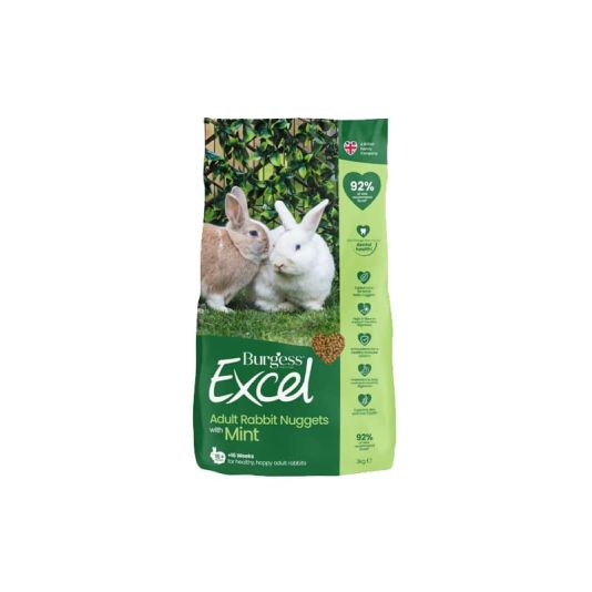 Excel Adult Rabbit Food Nuggets with Mint 3kg