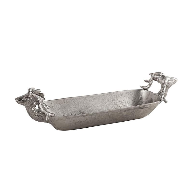 Farrah Collection Silver Deer Display Tray - Small