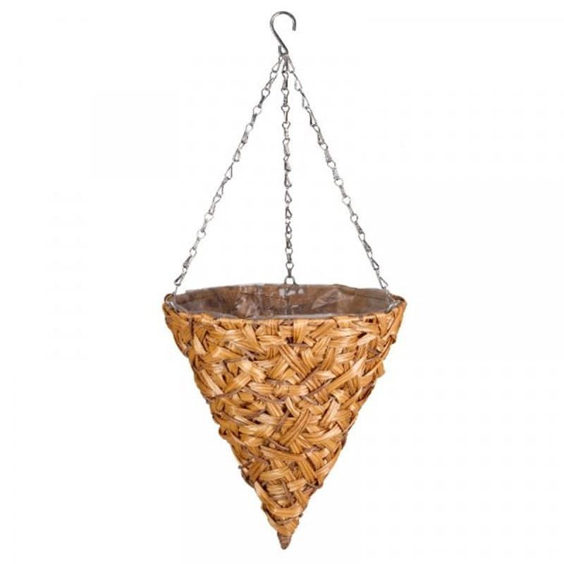 Faux Rattan Cone 14 Inches - Hanging Baskets & Pots - Tates