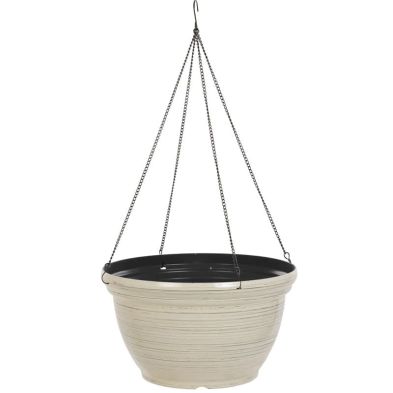 White Feather Hanging Basket
