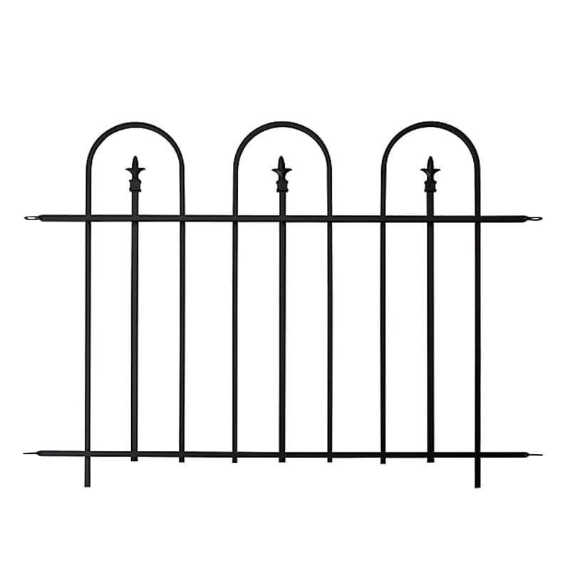 Fence Metal Black Triple Arch 122cm