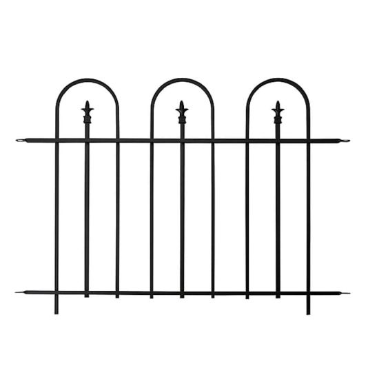Fence Metal Black Triple Arch 122cm