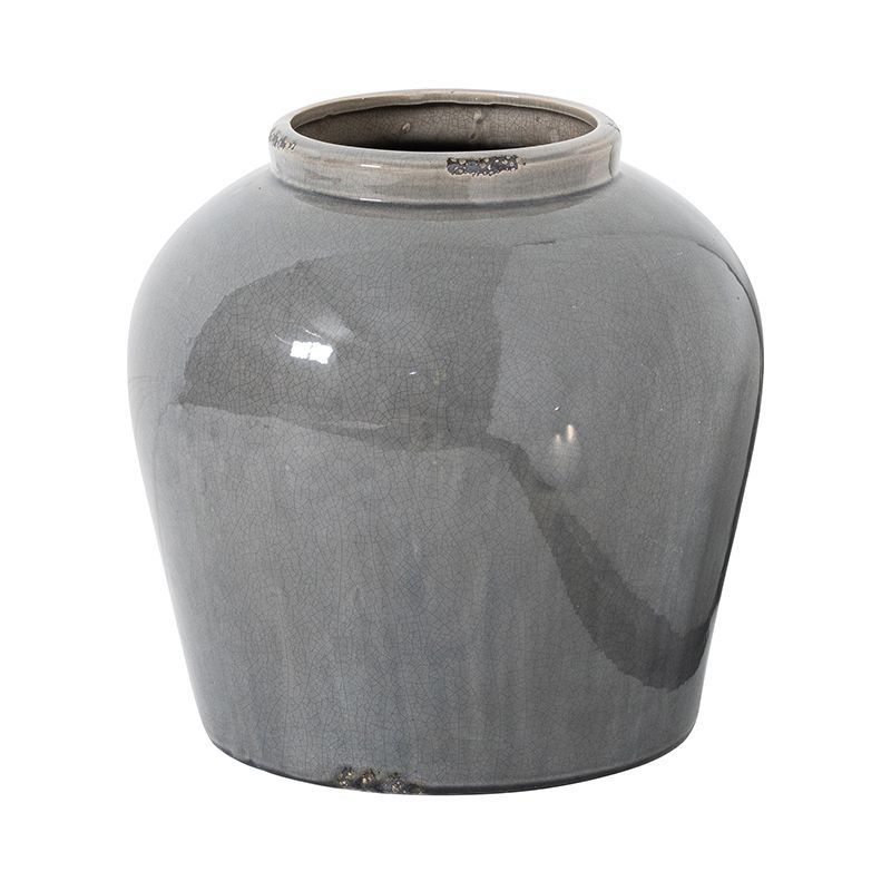 Garda Grey Glazed Juniper Vase - Short