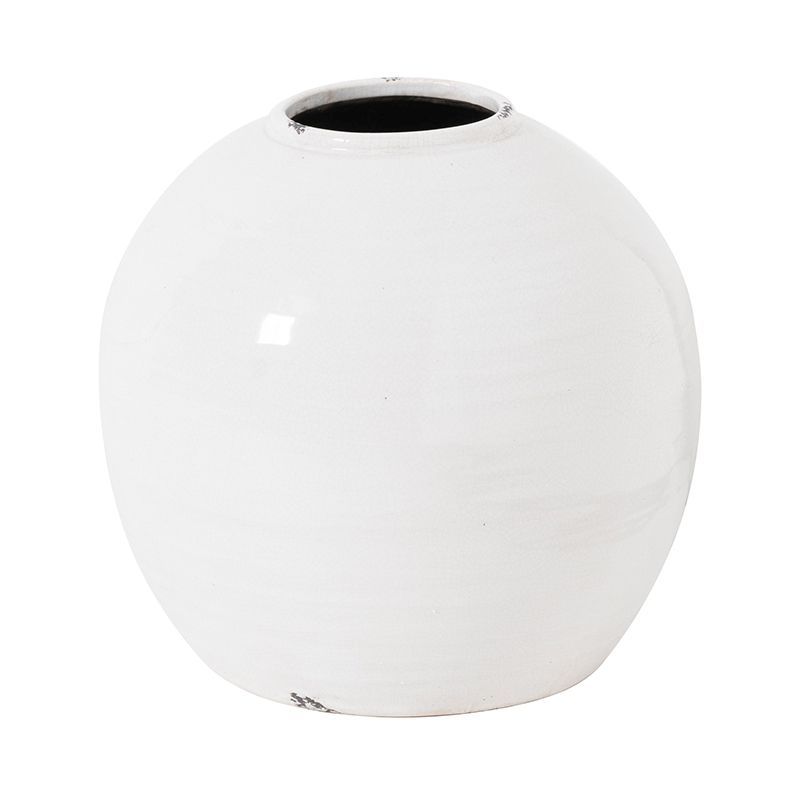 Garda Glazed Tiber Vase - White