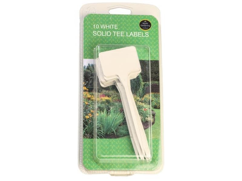 White Tee Labels 10 Pack