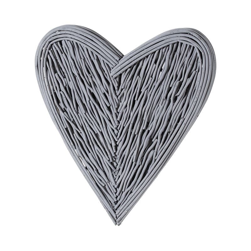 Grey Willow Branch Heart - Small