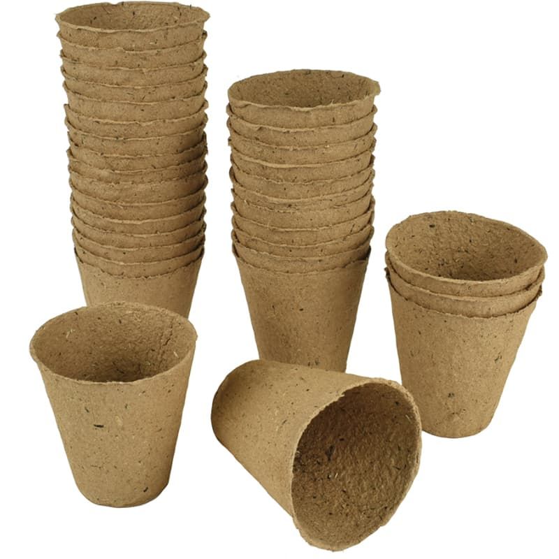 Gro Sure Fibre Pots Round 6cm 24 Pack