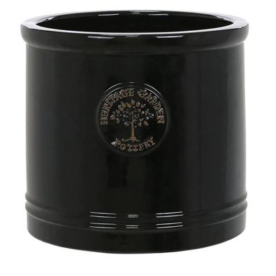 Heritage Cylinder Pot Black 20cm