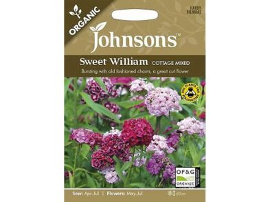 Sweet William 'Cottage Mixed' Organic Seeds