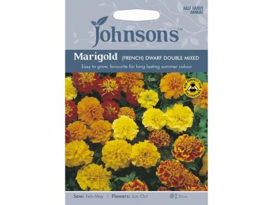 Marigold (French) 'Dwarf Double Mixed' Seeds