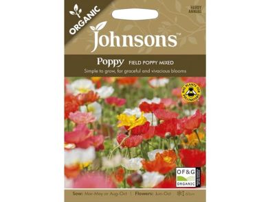 Poppy 'Field Poppy Mixed' Organic Seeds