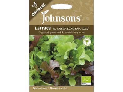 Lettuce 'Red & Green Salad Bowl Mixed' Organic Seeds