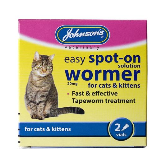 Johnson's Veterinary Spot-On Wormer for Cats - 2 Vials