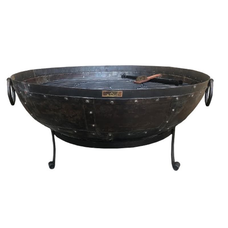 RECYCLED KADAI FIREPIT WITH LOW STAND 100CM