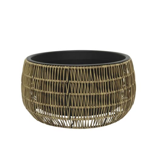 Kate Planter Wicker Low Round Large