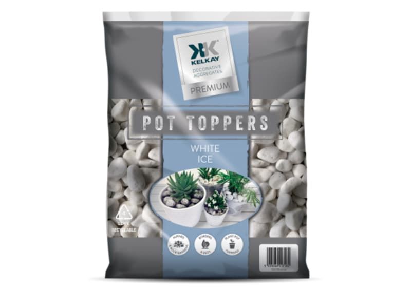 POT TOPPERS WHITE ICE.