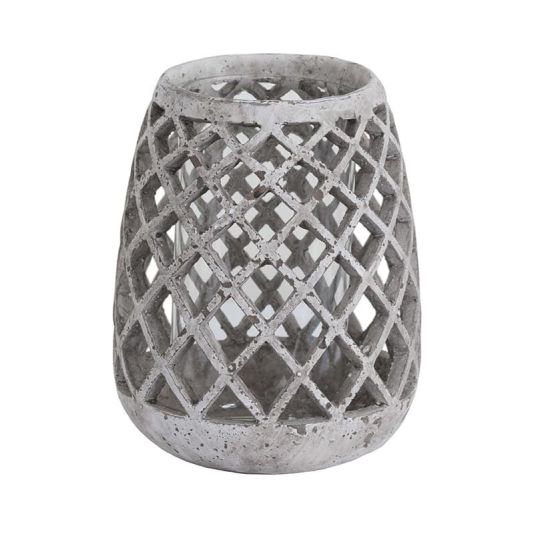 Conical Ceramic Lattice Hurricane Lantern
