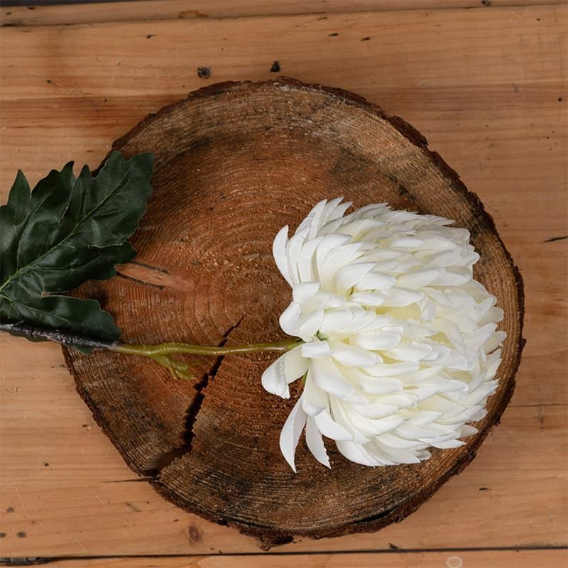 Chrysanthemum Artificial Stem in White
