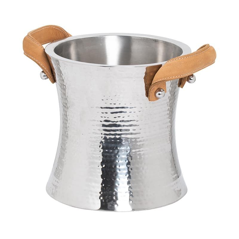 Leather Handled Ice Bucket