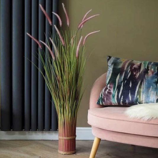 Lilac Grass Tails Artificial Bouquet 120cm