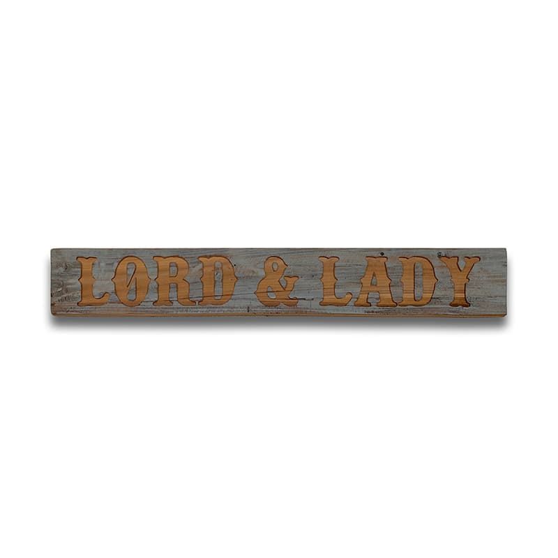 'Lord & Lady' Wooden Message Plaque