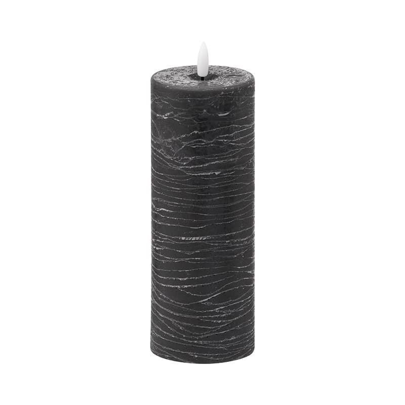 Luxe Collection Natural Glow 3x8 Black LED Candle