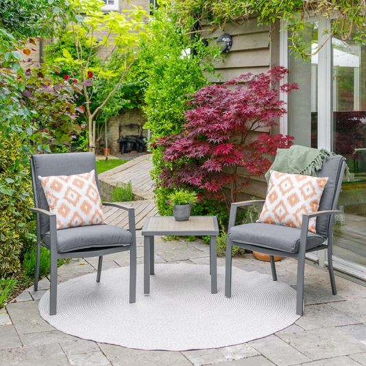 Madrid Bistro Set with Square Table