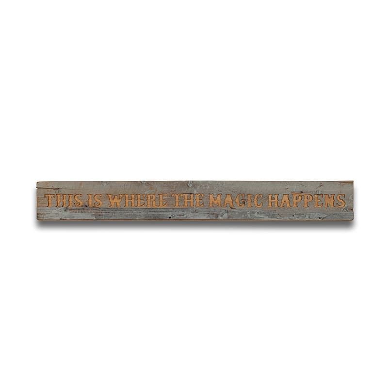'This is Where the Magic Happens' Wooden Message Plaque