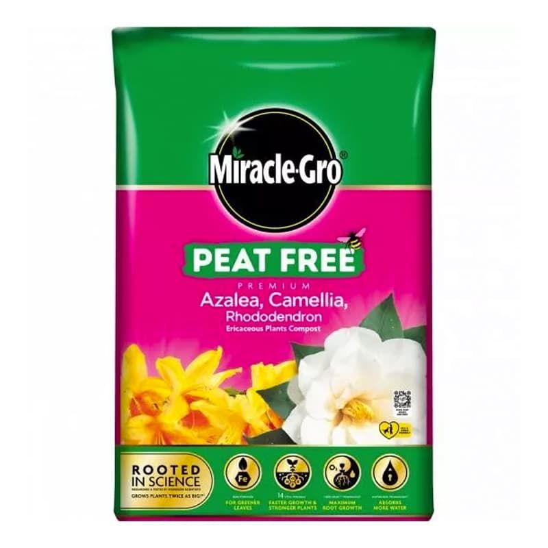 MIRACLE GRO ERICACEOUS PEAT FREE COMPOST 40 LTR